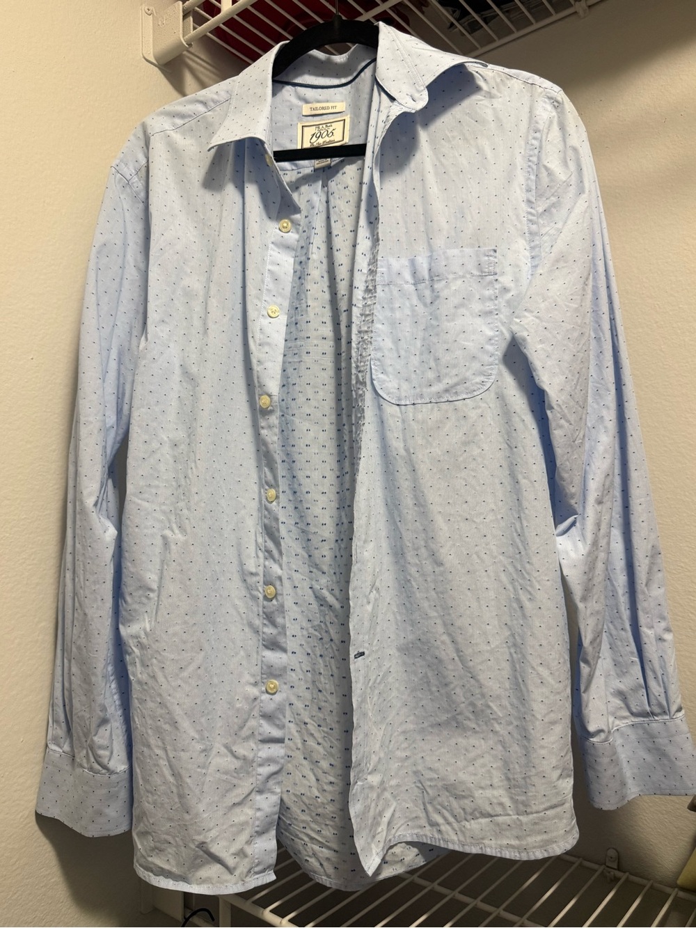 Jos. A. Bank Light Blue Dot-Print Button-Down Shirt